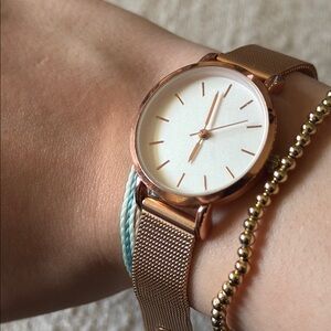 Rose Gold Women's Watch 14K (100 Stainless Steel Back)